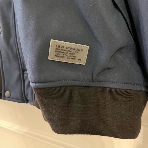 Men’s Levi Strauss Soft Shell Sherpa Lined Hooded Jacket, Navy, XXL, NWT - Picture 5 of 9